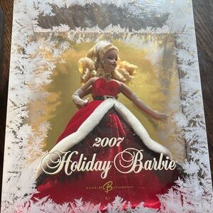 2007 Holiday Barbie Doll - Red and White